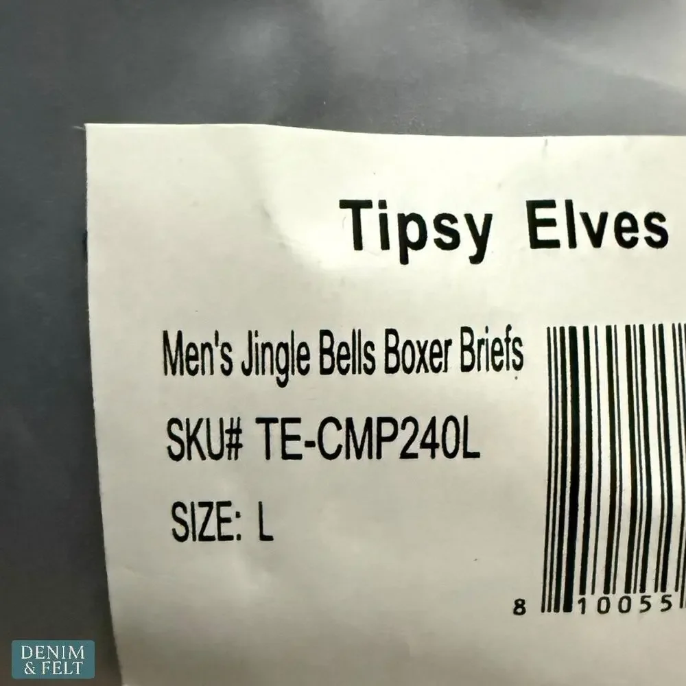 NEW Men’s Tipsy Elves Jingle Bells Boxer Briefs‎ Holiday Christmas Underwear